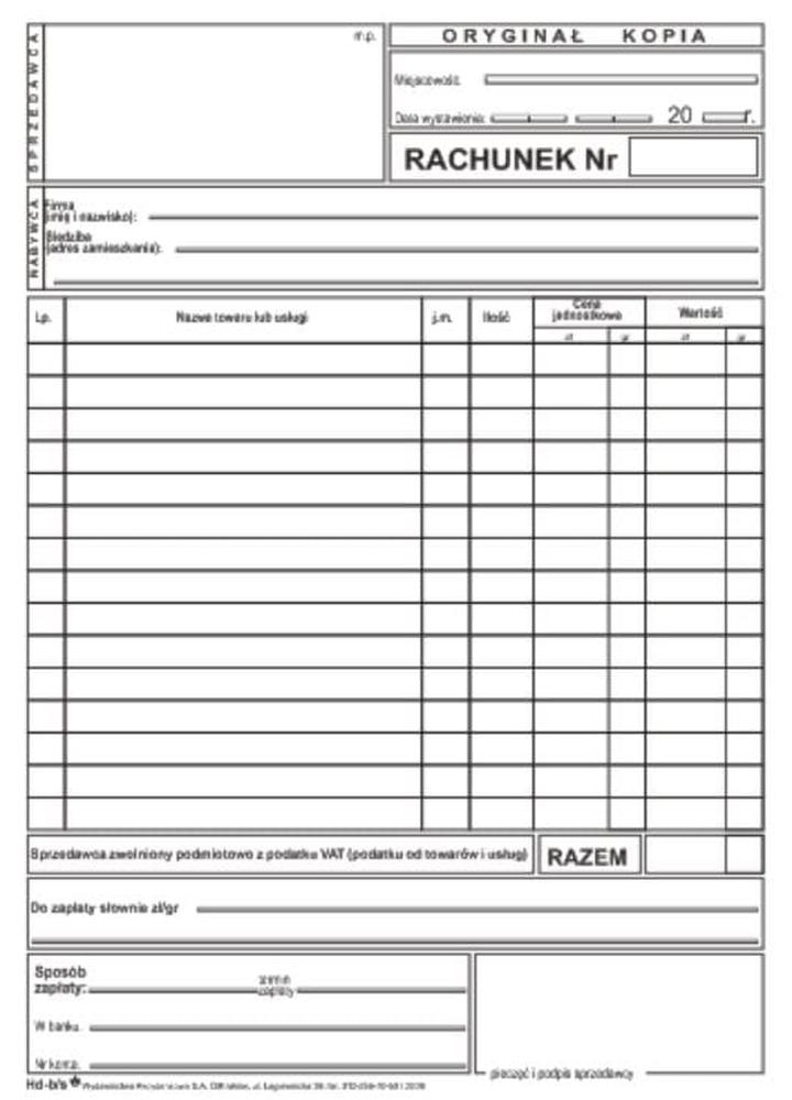 Kiedy wystawić rachunek a kiedy fakturę bez VAT