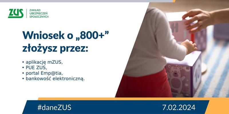 Jak złożyć wniosek 800 plus w ZUS