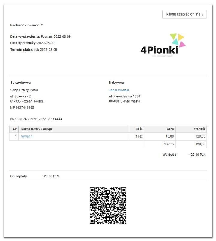 Zamiana paragonu na fakturę
