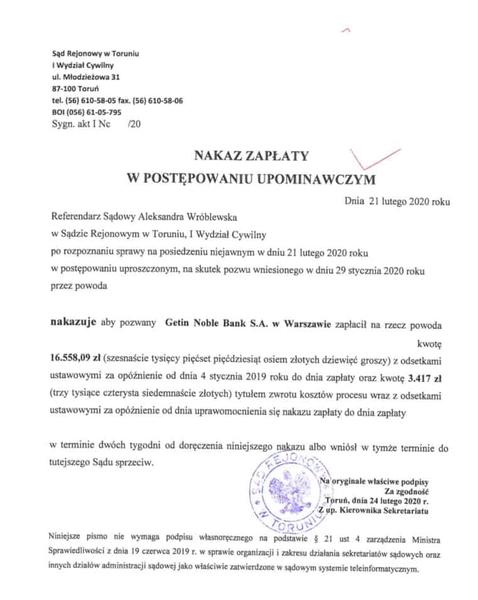 Zwrot prowizji bankowej