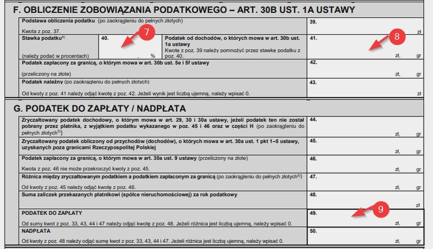 Deklaracja podatkowa