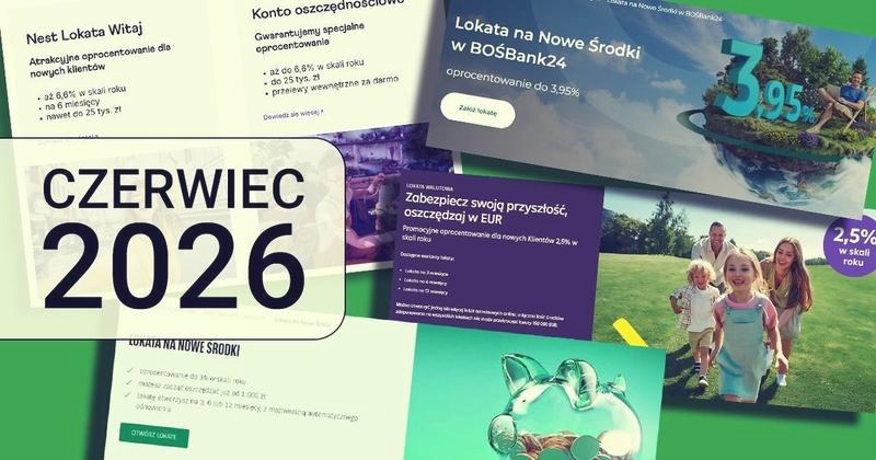Jakie oprocentowanie lokat i kont oszczędnościowych obowiązuje w 2026 roku?